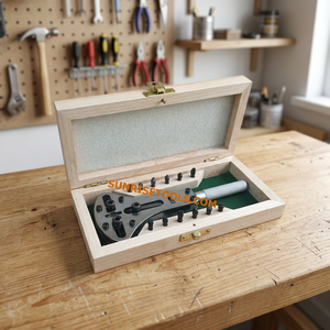 Ouvre-boîtier de montre en acier étanche de haute qualité, taille jumbo pour grandes montres, dans une boîte en bois - Outil de fabrication de bijoux haut de gamme - Product Image 4