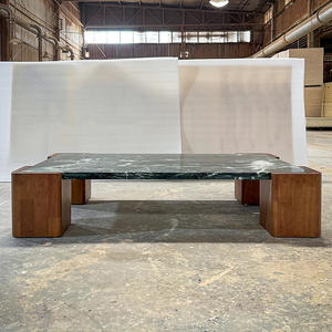 Table basse en marbre vert moderne et minimaliste, mobilier en pierre de luxe haut de gamme pour villa, hôtel, projet commercial - Product Image 2