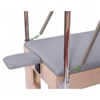 Cadillac Reformer en Bois d'Érable avec Tour Trapèze Complète, Lit d'Entraînement Commercial pour Pilates, Accessoires Complets pour Studio de Pilates et Yoga