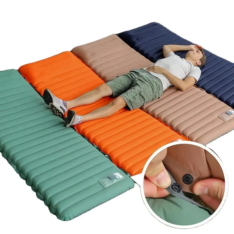 Matelas pneumatique en TPU pour le camping en plein air Feistel avec oreiller en éponge confortable coussin de tente gonflable pour le camping