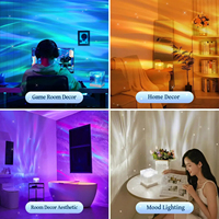 Lampe de table rotative moderne RVB avec ondulation d'eau Dream Aurora Projecteur Vente en gros pour la décoration de la maison et de la chambre à coucher Télécommande à effet aurores boréales