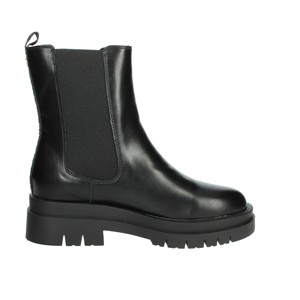 Sabf241015 stivali Chelsea tacco alto Slip-On cotone nero plateau PU soletta autunno/inverno/estate altezza crescente piatta - Product Image 4