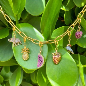 Collana <span class=keywords><strong>a</strong></span> forma di frutta con ananas colorato in zircone estivo charm carino scintillante elefante farfalla uccello ciondolo <span class=keywords><strong>a</strong></span> <span class=keywords><strong>mia</strong></span> <span class=keywords><strong>figlia</strong></span> - Product Image 2