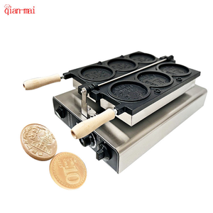 Machine à gaufres en forme de pièce d'or, électrique et à gaz, en acier inoxydable, neuve, pour 3 gaufres, idéale pour les snacks et les commerces alimentaires - Product Image 1