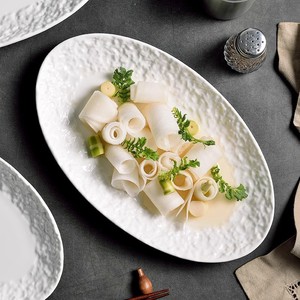 Assiette en céramique de luxe haut de gamme, assiette à poisson cuite à la vapeur de style japonais, assiette de four créative moderne et rentable - Product Image 1