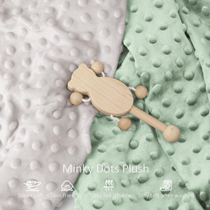 Housse de table à langer en peluche douce à pois Minky, respirante, pour bébés filles et garçons - Product Image 5