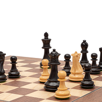 Jeu d'échecs de haute qualité 3 en 1 Fide Nordic en bois, pliable, pièces noires et blanches pour hommes