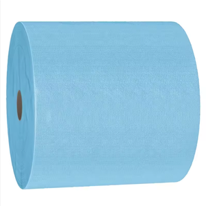 Lingettes jetables non tissées Spunlace bleues en rouleau jumbo pour usage industriel, remplacement pour <span class=keywords><strong>Wypall</strong></span>, pour machines de nettoyage industrielles - Product Image 5