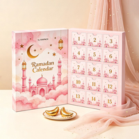 Boîte cadeau calendrier de l'avent personnalisée écologique pour bonbons, avec 15 compartiments à déchirer, pelliculage mat, emballage vide pour desserts de fêtes