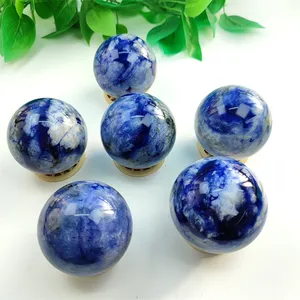 Kindfull Wholesale price crystal sphere Healing stones Chinoiserie blue and white porcelain ball for decoration