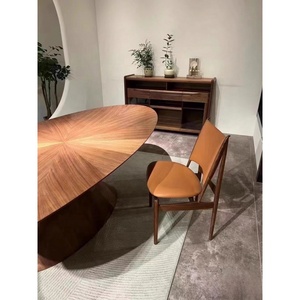 Tavolo da Pranzo Ovale in <span class=keywords><strong>Legno</strong></span> <span class=keywords><strong>di</strong></span> Lusso Moderno per Soggiorno, Set <span class=keywords><strong>di</strong></span> Arredamento per Casa <span class=keywords><strong>con</strong></span> Capacità <span class=keywords><strong>di</strong></span> 8 Persone, Stabile e Durevole - Product Image 4