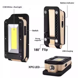 Lampe <span class=keywords><strong>de</strong></span> <span class=keywords><strong>travail</strong></span> multifonctionnelle COB en ABS W599, lampe <span class=keywords><strong>de</strong></span> camping, lampe torche rechargeable par USB, aimant, niveau <span class=keywords><strong>de</strong></span> batterie, IP44, 5000K - Product Image 2