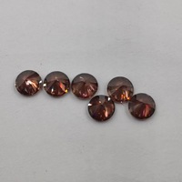 Pierre de zircone cubique de couleur café brun, taille ronde brillante synthétique de Wuzhou, traitée thermiquement, haute dureté, pour bijoux