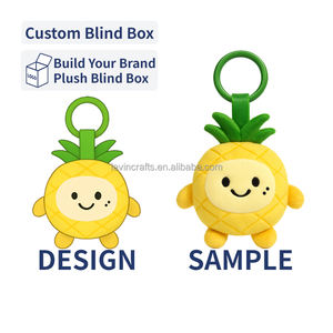 Yeni varış özel peluş kör kutu üreticisi marka koleksiyon inşa peluş oyuncaklar OEM ODM sevimli doldurulmuş hayvan anahtarlık - Product Image 1