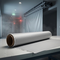 Tissu en fibre de verre enduit de caoutchouc haute température industriel, certifié UL94-V0 180 pour couverture de soudage anti-feu et anti-fumée