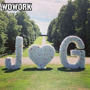 2026 WOWORK Solid 3D Outdoor Wedding Decorations Party 4ft Marquee Flower Giant Floral Letter for Event <strong>Stage</strong> <strong>Props</strong> - Product Image 3
