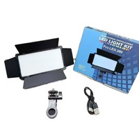 Pro LED 300 Kit d'éclairage de panneau équipement de photographie Tv vidéo Studio lumières 3000-6500K pour téléphone intelligent Portable diffusion en direct