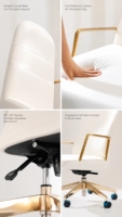 Chaise longue de bureau ergonomique compacte et élégante |   Chaise d'ordinateur minimaliste de petite taille réglable pour la maison, le salon