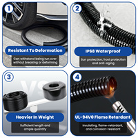 Conduit flexible PA66 AD15.8 UL94-V0 résistant aux flammes, couleur personnalisée, étanche IP68, tuyau corrugué en plastique, certification CE