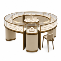 Service de conception de magasins et de stands d'exposition de bijoux de luxe sur mesure haut de gamme avec éclairage LED et décoration complète du magasin