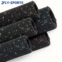 JFLY-SPORTS 8mm Dicke Gummi-Bodenbeläge für Fitness-Studios Stoßdämpfende Rutschfeste Schwerlast-Gummimatte für Fitness und Garage