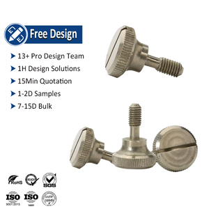 Tornillos de ajuste manual OEM de cabeza alta con pasador de hombro, M2-M6, de acero inoxidable, métricos, recubiertos, ranurados, moleteados, con captura de pulgar - Product Image 1