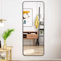 Miroir sur pied pleine longueur MQY contemporain en aluminium, incassable, anti-explosion, léger