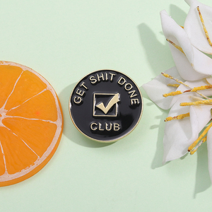 Épinglette en émail « Get Shit Done Club » en gros, phrases amusantes, signe de motivation, broche, badge pour sac à dos, bijoux, cadeau pour employé - Product Image 2