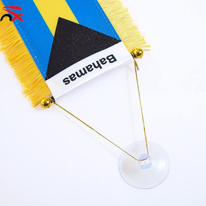 Pendentif drapeau des Bahamas double face le plus vendu, petite bannière à franges pour la décoration du rétroviseur de <span class=keywords><strong>voiture</strong></span> - Product Image 2