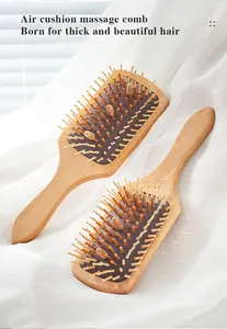 Hot Selling Bamboo Wood Anti-static Comb Massage Air Cushion Comb For Women With Long Hair And Female Head Massage Comb