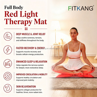Matras Terapi Cahaya Merah Profesional Bersertifikasi CE Fitkang 180*80cm 1120pcs 660nm+850nm untuk Spa Komersial