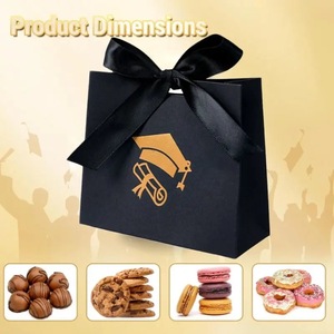 <span class=keywords><strong>Caja</strong></span> de Graduación Personalizada, Cajas de Papel Negras y Doradas Estilo Origami para Dulces, Embalaje de Regalos para Fiestas y Ocasiones Especiales - Product Image 6