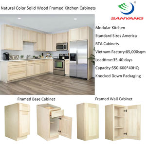 خزائن مطبخ برازيلي على شكل حرف L معترف بها بجودة عالية بيرش خزانات مطبخ فييتنام - Product Image 2