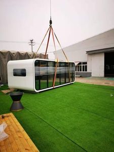 Meilleures ventes : Maison conteneur modulaire préfabriquée Apple Cabin, magasin de détail en bord de mer, maison de vacances, mini-<span class=keywords><strong>espace</strong></span> de vie - Product Image 6