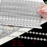 2025 gros pas cher bricolage ethnique danse jupe brillant strass losange garniture chaîne en plastique pour les femmes carnaval Costumes décoration