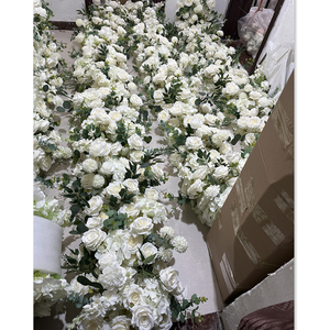 IFG fleuriste original luxe blanc vert fleur artificielle décoration escaliers fleur coureur - Product Image 1