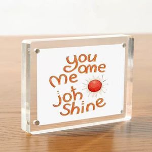 Free Standing <strong>Custom</strong> Desktop 10+10MM Acrylic Picture <strong>Frame</strong> <strong>Display</strong> Clear Double Sided Frameless Acrylic Magnetic Photo <strong>Frame</strong> - Product Image 3