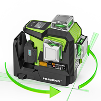 Niveau laser vert Huepar HX03CG-PRO 12 lignes, multifonction, réglage électrique fin, base rotative, alignement par pivot à point fixe
