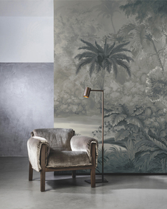 Carta <span class=keywords><strong>da</strong></span> parati adesiva su misura paesaggio della giungla tropicale paesaggio della natura 3d carta <span class=keywords><strong>da</strong></span> parati murale dipinto a mano pianta animale uccello immagine murale - Product Image 3