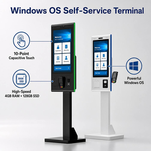Kiosque de commande haute performance 32 pouces, terminal de paiement Windows POS, Core I5, caisse enregistreuse tout-en-un pour supermarché - Product Image 2