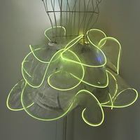 Robe de danse sexy en fibre optique avec télécommande, costume lumineux à LED à changement de couleur, tenue de scène lumineuse pour spectacle de fête