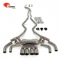 Système d'échappement Valvetronic pour BMW G20 G28 M340i B58 3.0T |   Tuyau intermédiaire et échappement arrière en acier inoxydable 304 avec embouts quadruples
