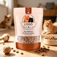 Sacs en plastique pour aliments pour animaux de compagnie (chiens et chats) de 1 kg, 2 kg, 3 kg, 5 kg, avec logo personnalisé, biodégradables, à fond plat et fenêtre, fabriqués par le producteur
