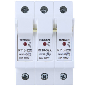 ที่ใส่ฟิวส์ Tengen RT18-32X 3P 32A 690V แบบรางเซรามิก - Product Image 1