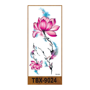 Venta al por mayor flor de verano <span class=keywords><strong>flores</strong></span> temporales a prueba de agua tatuajes falsos pegatinas colorido arte corporal tatuajes temporales para mujeres niñas - Product Image 4