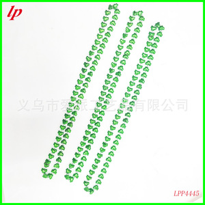 St Patrick's Day Shamrock Necklace Green <b>Plastic</b> Costume Accessory Party Decoration - Product Image 3