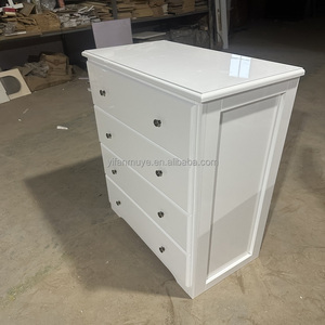 Modern Design White Wooden <strong>Chest</strong> of <strong>Drawers</strong> Hot Selling <strong>Cheap</strong> <strong>Drawer</strong> Cabinets for Living Room and Bedroom - Product Image 2