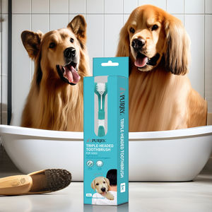 Cepillo Triple para Dientes de Perro Purry de Lujo Ecológico con Función de Carga Hecho de Plástico Duradero - Product Image 6