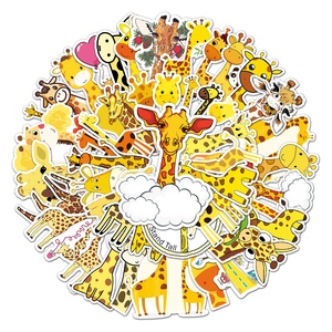 Vi-50 Uds zhaobao troquelado lindo Paquete de pegatinas de <span class=keywords><strong>jirafa</strong></span> para niños portátil teléfono equipaje <span class=keywords><strong>vinilo</strong></span> L pegatinas decorativas impermeables - Product Image 1