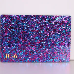 Lámina Acrílica Dicroica con Purpurina Gruesa, Corte Láser de 4mm, Personalizada JC-06, Venta al Por Mayor - Product Image 1